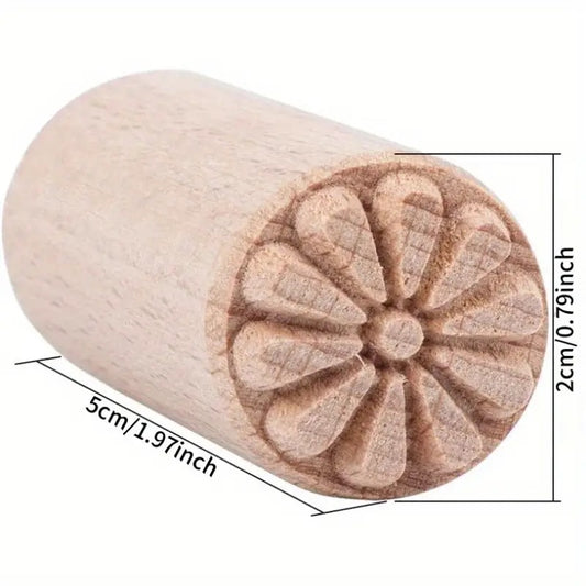 Sellos de madera para arcilla (7 piezas)