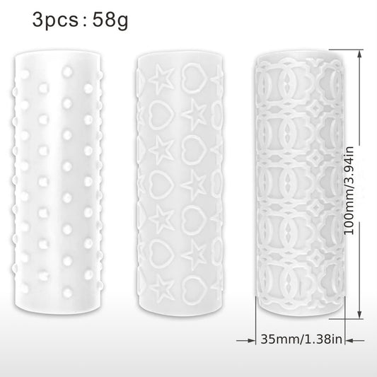 Rodillos de relieve de arcilla (3 piezas)