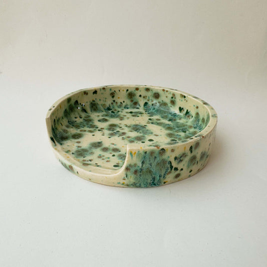 Reposa Cuchara (Spoon Rest) de Cerámica Verde