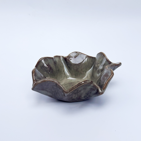 Cuenco pequeño ondulado - Gris