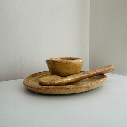 Huevera de Cerámica con Cuchara