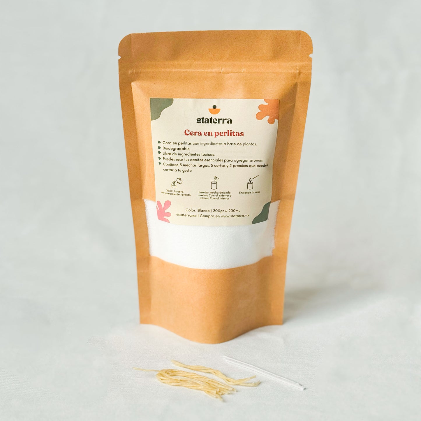 Cera en Polvo Bolsa Chica 200g=200mL