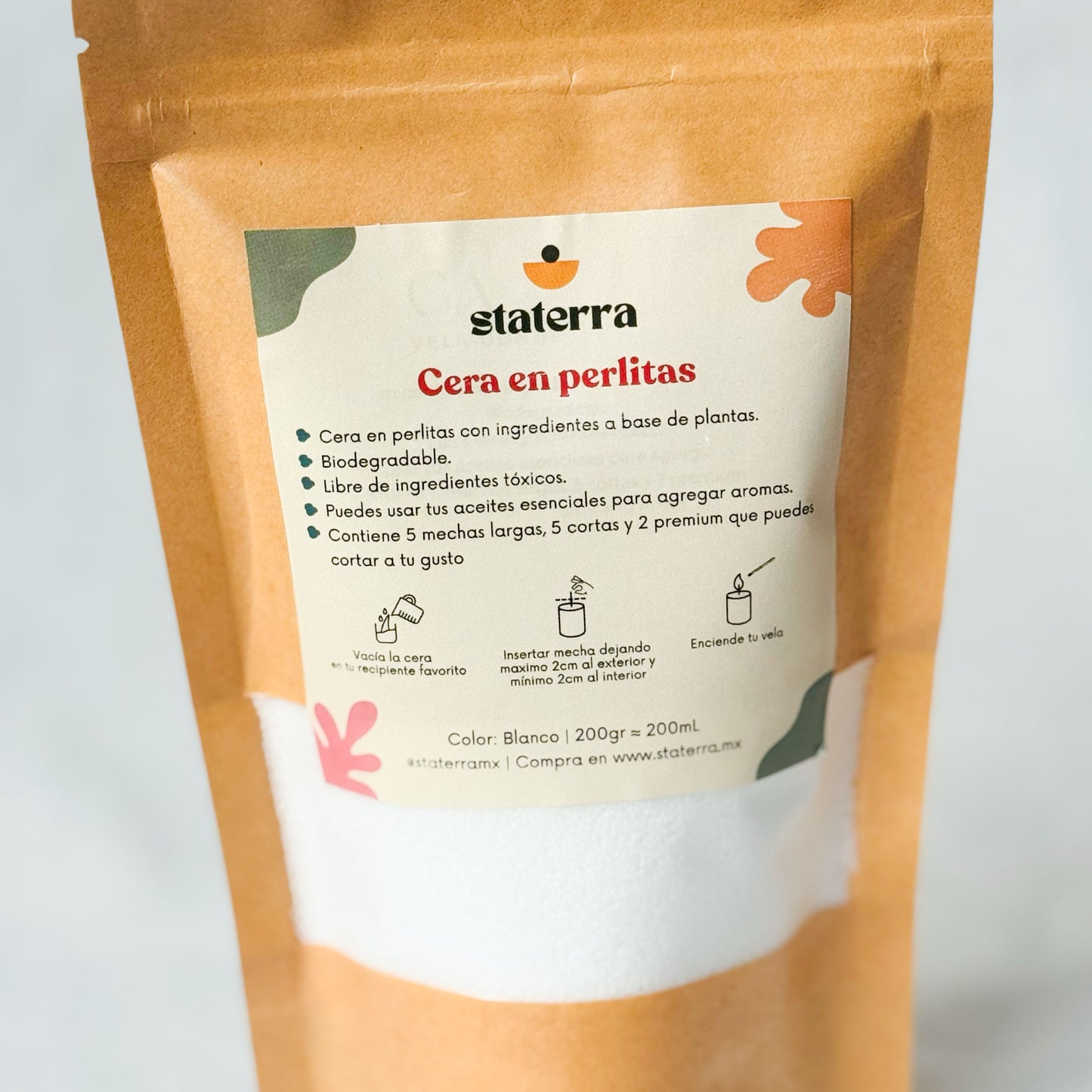 Cera en Polvo Bolsa Chica 200g=200mL