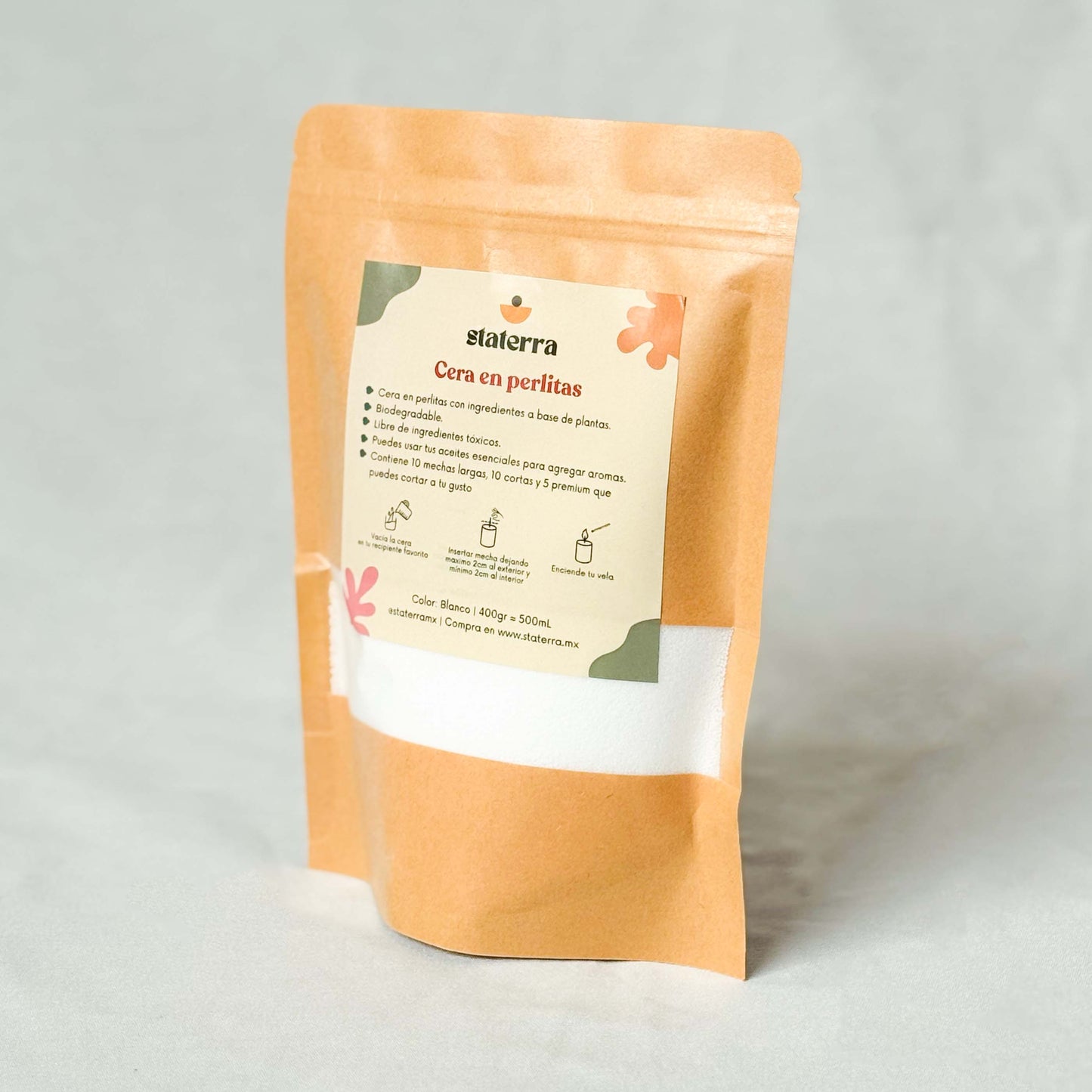 Cera en Polvo Bolsa Mediana 400g=500mL