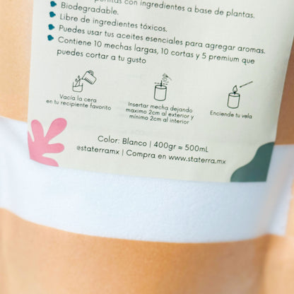 Cera en Polvo Bolsa Mediana 400g=500mL
