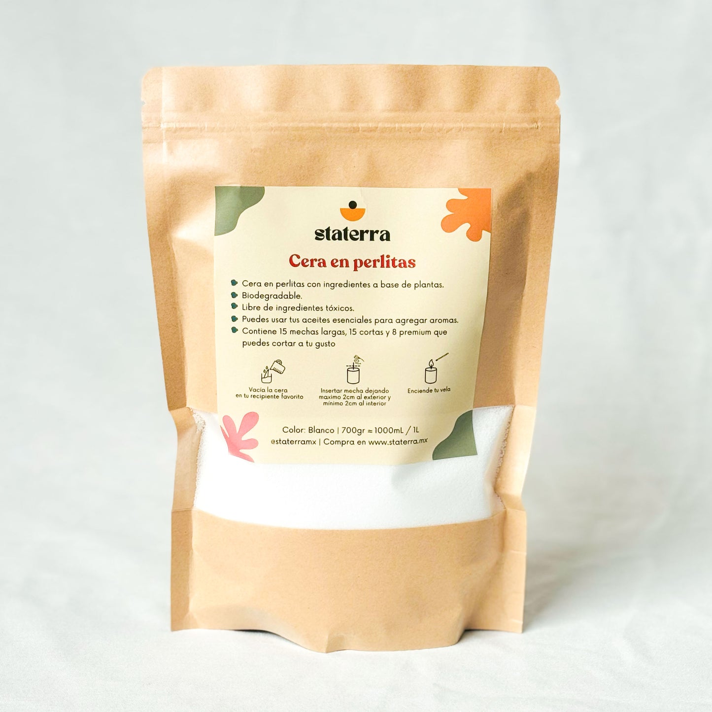 Cera en Polvo Bolsa Grande 700g=1000mL/1Lt