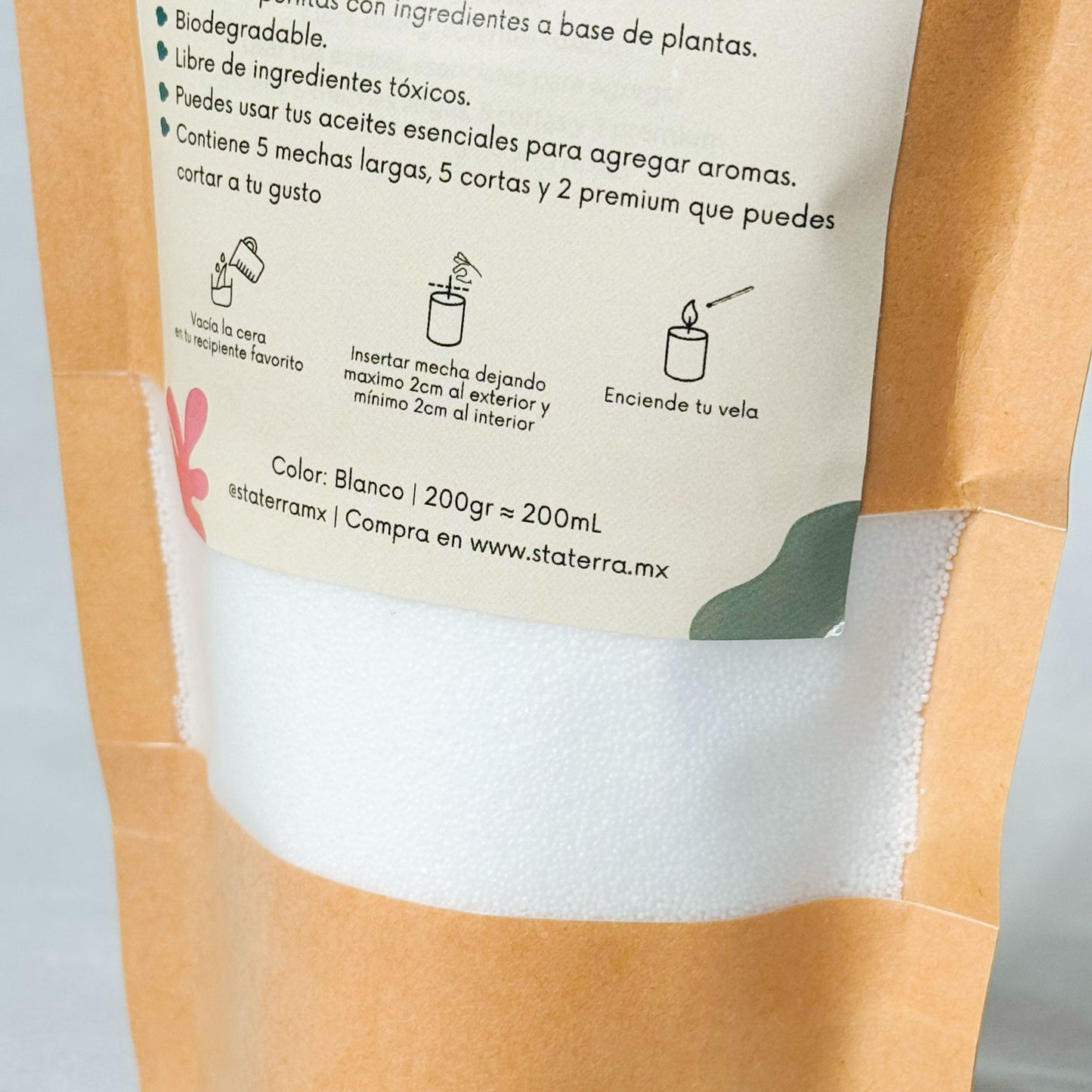 Cera en Polvo Bolsa Chica 200g=200mL