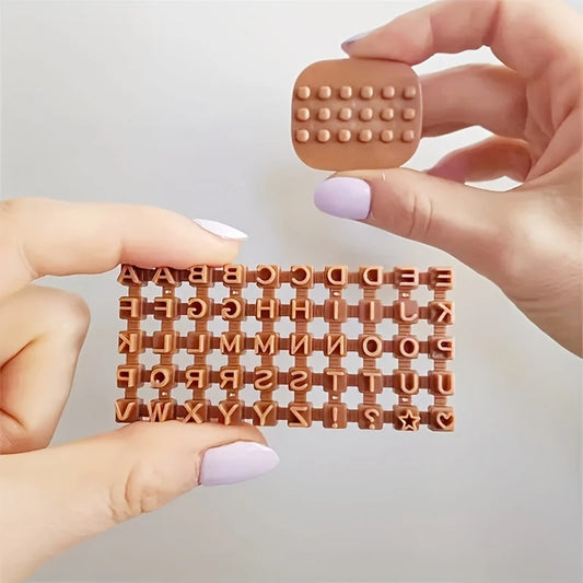 Juego de sellos de plástico de mini alfabeto y números